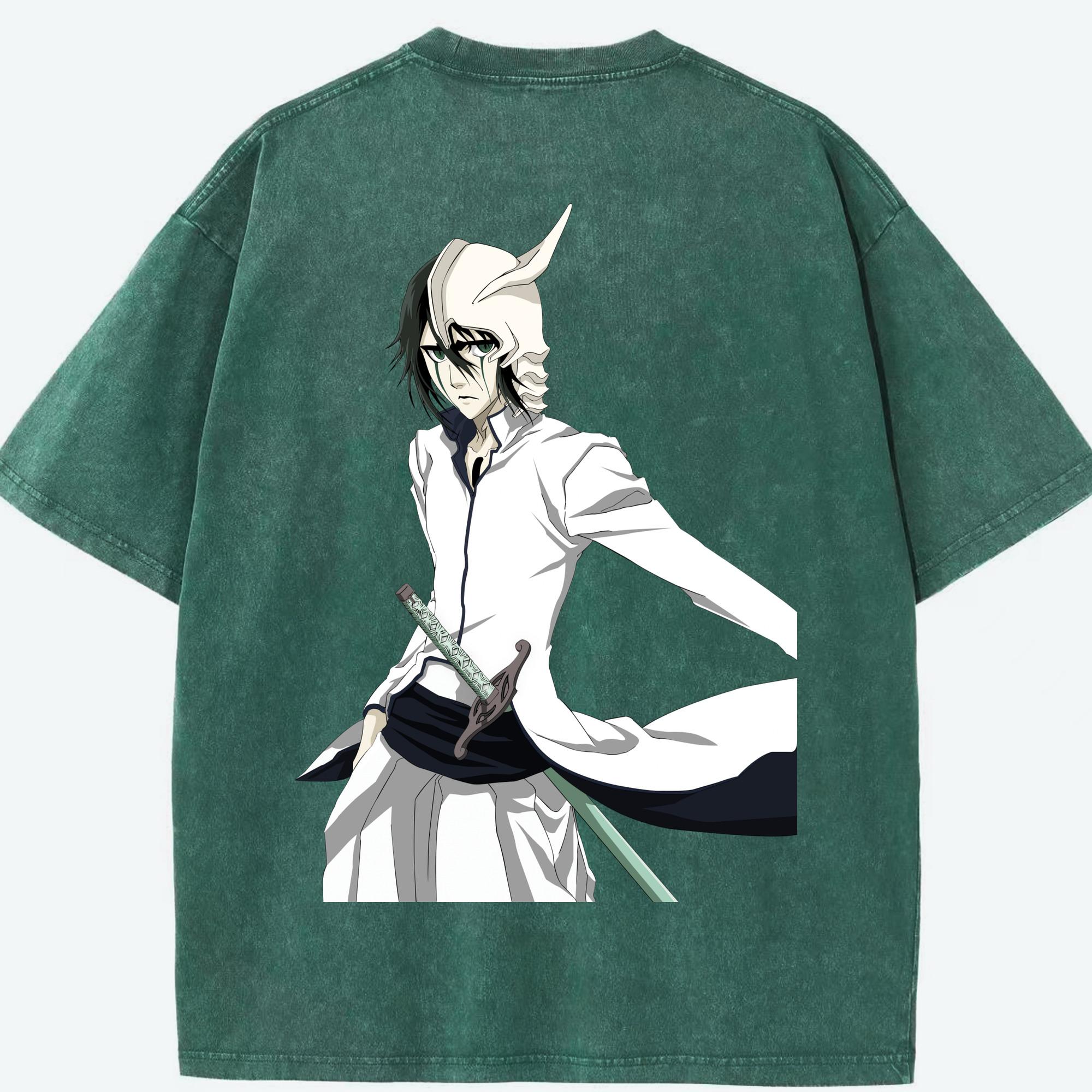 （画像用） ブリーチ ウルキオラ·シファー BLEACH Ulquiorra cifer 綿100% ヴィンテージ風 半袖Tシャツ（背面プリント）